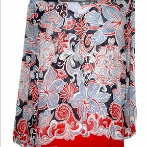 Tommy Bahama Silk Sheer Floral Blouse